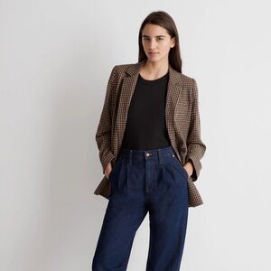 Madewell Caldwell Double-Breasted Blazer in Lyden Plaid